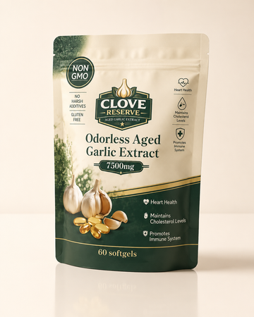 CloveReserve 7500mg Aged Garlic Extract – Odorless Cardiovascular Support
