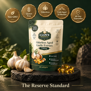 CloveReserve 7500mg Aged Garlic Extract – Odorless Cardiovascular Support