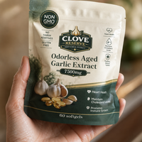 CloveReserve 7500mg Aged Garlic Extract – Odorless Cardiovascular Support