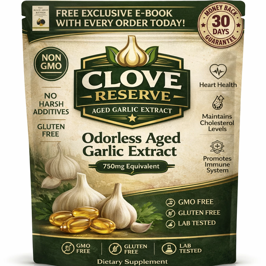 CloveReserve 7500mg Aged Garlic Extract – Odorless Cardiovascular Support