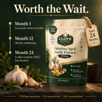 CloveReserve 7500mg Aged Garlic Extract – Odorless Cardiovascular Support